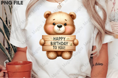 Cute Bear Birthday Sublimation, Birthday Sublimation Design Product Image 2