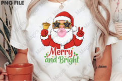 Retro Santa Blowing Bubble PNG Product Image 2