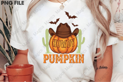 Western-Themed Halloween Howdy Pumpkin Design Product Image 2