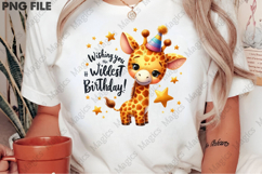 Cute Giraffe Birthday Sublimation, Birthday Sublimation Png Product Image 2
