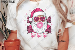Pink Christmas Leopard Tree Santa PNG Product Image 2