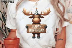 Cute Moose B-Day Sublimation, Birthday Sublimation Design Product Image 2