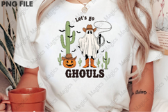 Cowboy Ghost &amp; Pumpkin Illustration Product Image 2
