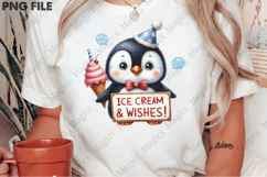 Cute Penguin B-day Sublimation, Birthday Sublimation Design Product Image 2