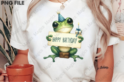 Cute Frog Birthday Sublimation, Birthday Sublimation Design Product Image 2
