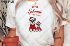 Adorable Miniature Schnauzers in Christmas Attire Png Product Image 2