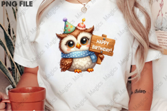 Kids&#039; Owl Birthday Sublimation, Birthday Sublimation Design Product Image 2
