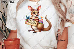 Happy Birthday Kangaroo PNG, Birthday Sublimation Design Product Image 2