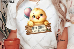 Cute Chick Birthday Sublimation, Birthday Sublimation Design Product Image 2