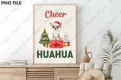 Santa's Little Chihuahua Design, Christmas Dog Puns Png Product Image 3