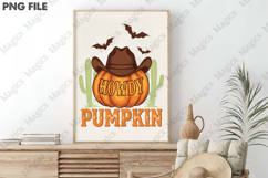 Western-Themed Halloween Howdy Pumpkin Design Product Image 3