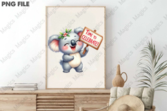 Cute Koala Party Sublimation, Birthday Sublimation Design Product Image 3