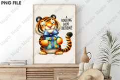 Cute Tiger Birthday Sublimation, Birthday Sublimation Design Product Image 3