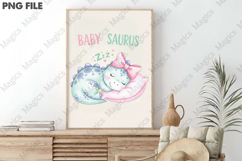 Sleeping Baby Dinosaur Illustration Product Image 3