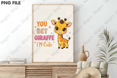 Charming, Cartoon-Style Illustration of a Baby Giraffe Product Image 3