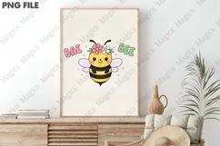 Cartoon-Style Illustration of a Yellow and Black Striped Bee Product Image 2