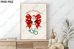 Retro Christmas Nurse Santa Coquette Png Product Image 3