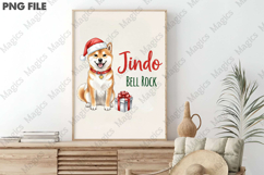 Jindo Bell Rock Christmas Design, Christmas Dog Puns Png Product Image 3
