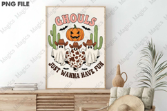 Playful, Western-Themed Halloween Illustration Product Image 3