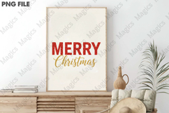 Glitter Sequins Merry Christmas PNG Product Image 3