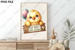Cute Chick Birthday Sublimation, Birthday Sublimation Design Product Image 3