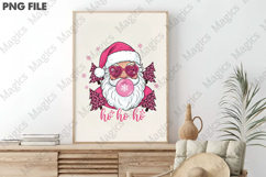 Pink Christmas Leopard Tree Santa PNG Product Image 3
