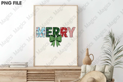 Merry Christmas Png, Retro Merry PNG Product Image 3
