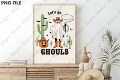 Cowboy Ghost &amp; Pumpkin Illustration Product Image 3