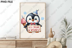 Cute Penguin B-day Sublimation, Birthday Sublimation Design Product Image 3