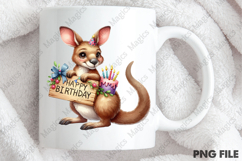 Happy Birthday Kangaroo PNG, Birthday Sublimation Design Product Image 4