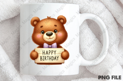 Cute Teddy Bear Sublimation, Birthday Sublimation Design Product Image 4