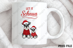 Adorable Miniature Schnauzers in Christmas Attire Png Product Image 4