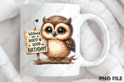 Birthday Owl T-Shirt Print, Birthday Sublimation Design Product Image 4