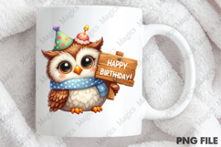 Kids&#039; Owl Birthday Sublimation, Birthday Sublimation Design Product Image 4