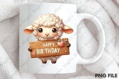 Adorable Lamb Birthday PNG Sublimation Product Image 3