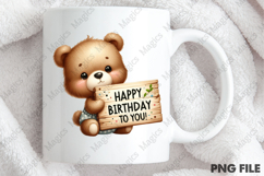 Bear Birthday Sign Sublimation, Birthday Sublimation Design Product Image 4