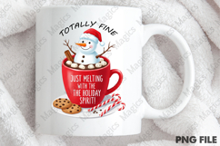 Funny Christmas Cocoa, Snowman Mug Png Product Image 4