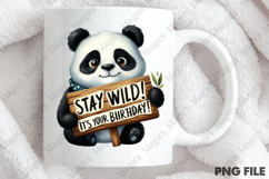Cute Panda Birthday Sublimation, Birthday Sublimation Design Product Image 4