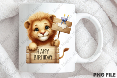 Lion Birthday Party Design, Birthday Sublimation Design Product Image 4