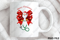 Retro Christmas Nurse Santa Coquette Png Product Image 4