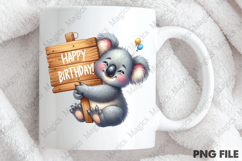 Cute Koala B-day Sublimation, Birthday Sublimation Design Product Image 4