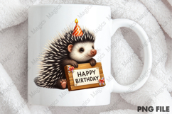Hedgehog Birthday Sublimation, Birthday Sublimation Design Product Image 4