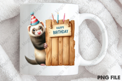 Adorable Ferret Birthday PNG Product Image 4