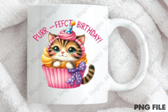 Purr-fect Birthday Kitten Design, Birthday Sublimation Desig Product Image 4