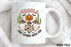 Playful, Western-Themed Halloween Illustration Product Image 4