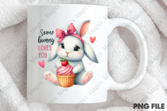 Pink Bow Bunny Sublimation, Birthday Sublimation Design Product Image 4