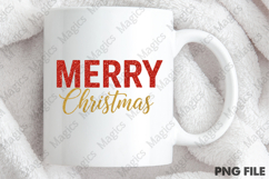 Glitter Sequins Merry Christmas PNG Product Image 4