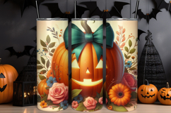 Pumpkin Halloween Tumbler Wrap Design Product Image 1
