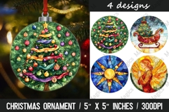 Christmas Ornaments Round Design, Christmas PNG Sublimation Product Image 1