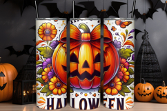 Happy Halloween Pumpkin Tumbler Wrap Design Product Image 1